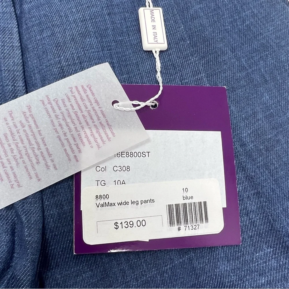 Val max Valmax flare linen viscose blue girl’s pants size 10 CL